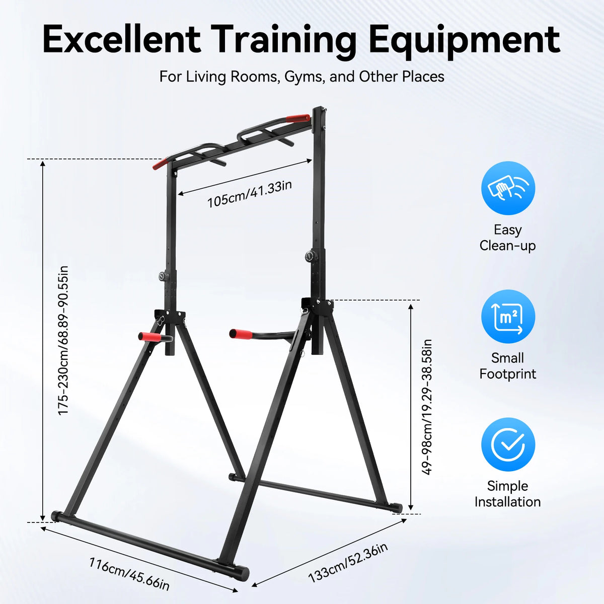 Adjustable Pull Up Bar 200kg Foldable Gym Station