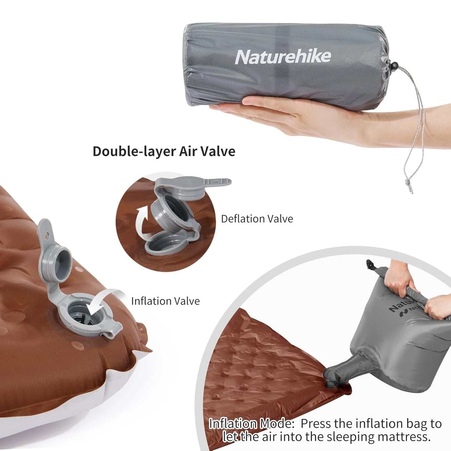 Naturehike Ultralight Inflatable Warm Sleeping Pad Outdoor