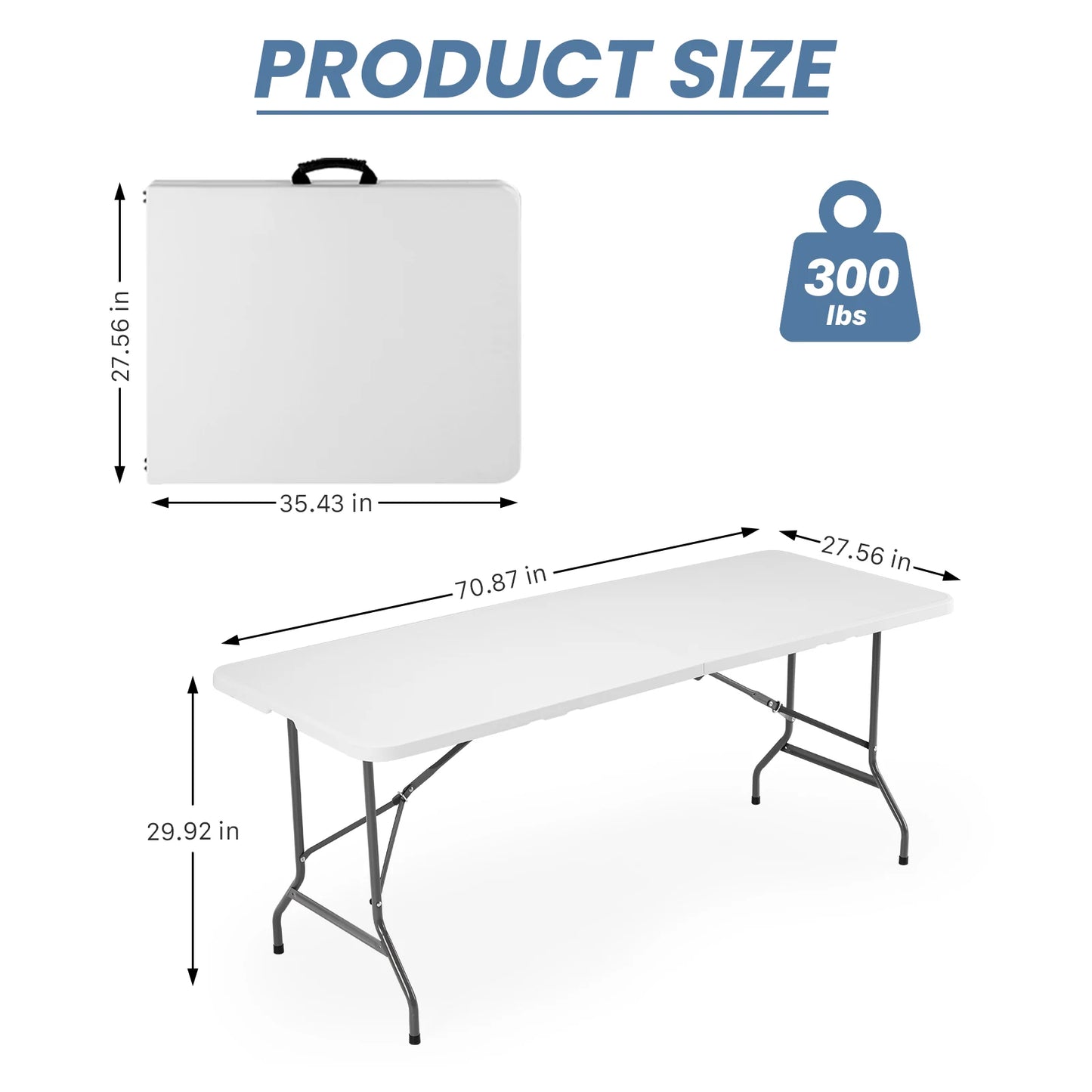 JHK Portable Folding Outdoor Camping Heavy Duty Table