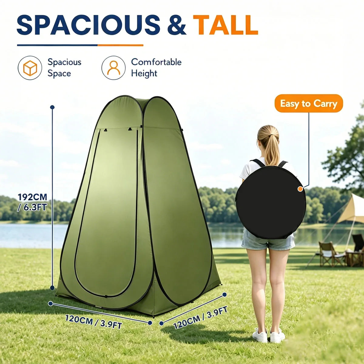Instant Pop Up Privacy Shower Tent For Outdoor Camping