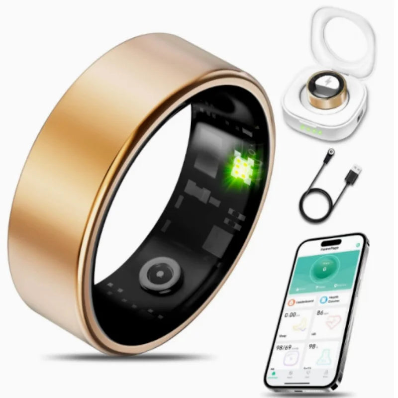 Smart Ring With Heart Rate Blood Oxygen Sleep Monitoring