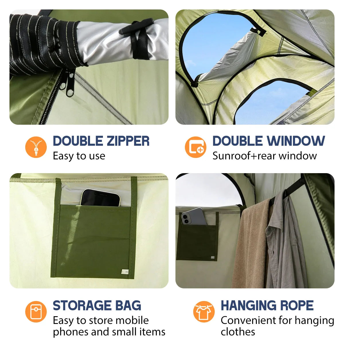 Instant Pop Up Privacy Shower Tent For Outdoor Camping