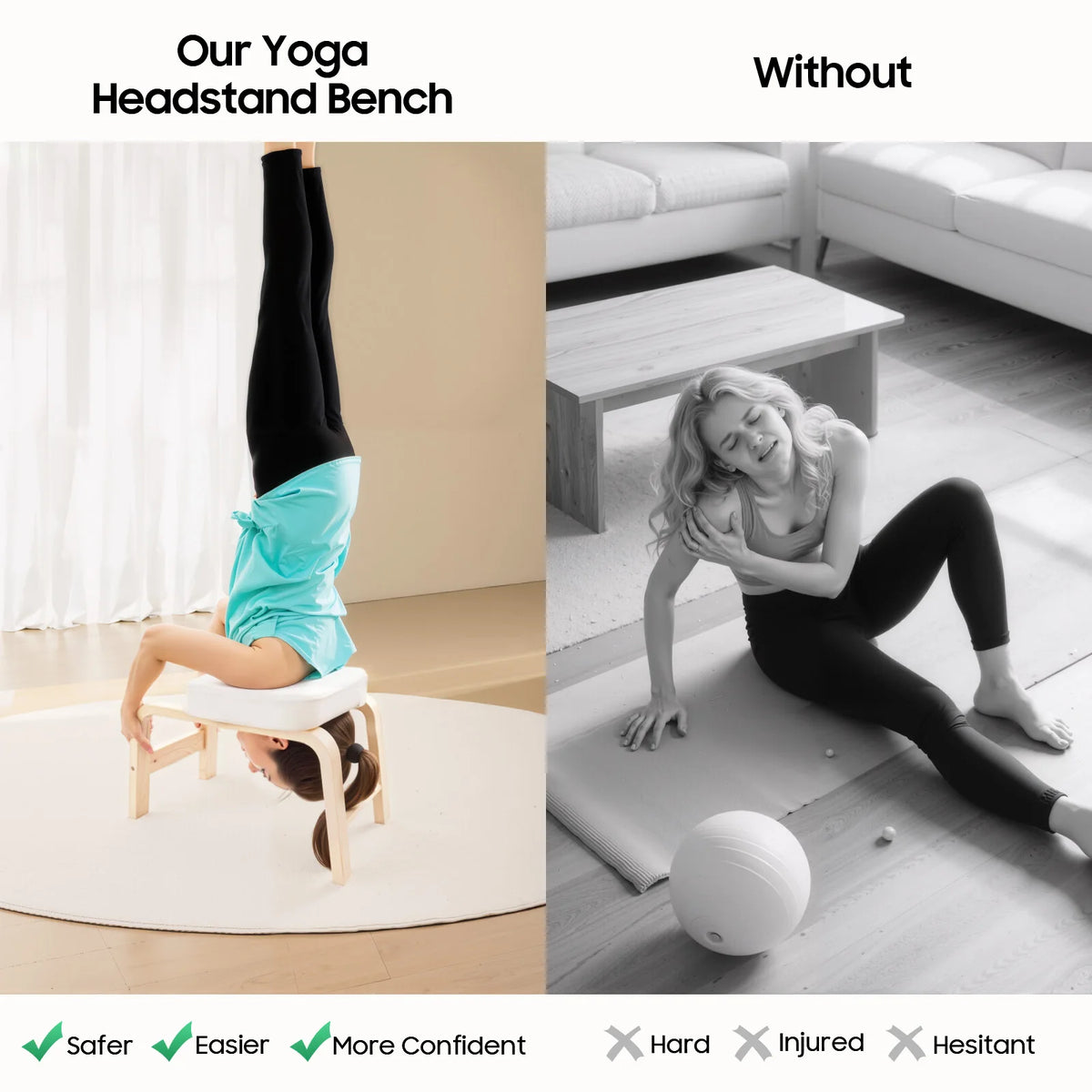 Yoga Headstand Bench Inversion Stool For Home Gym