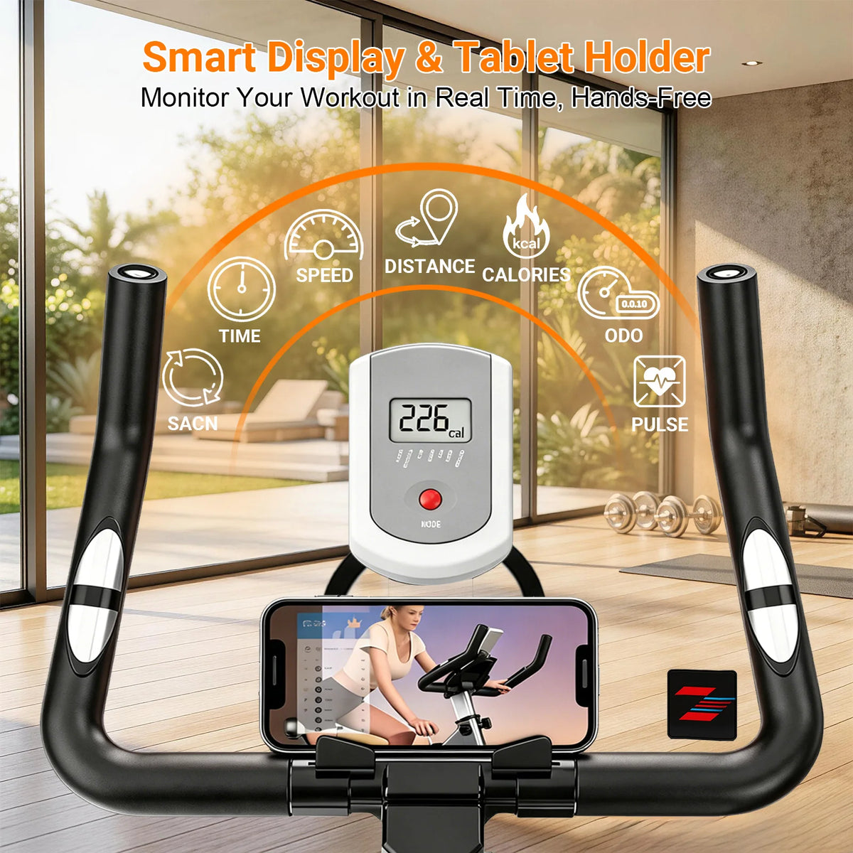 Magnetic Indoor Spin Bike With Bluetooth Speaker