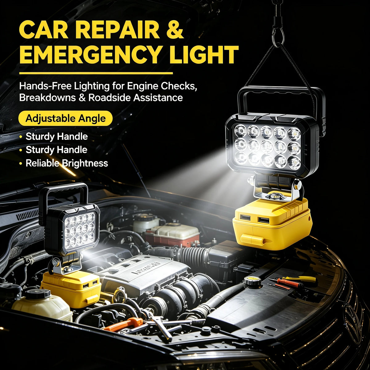 L1NXIXI Cordless LED Work Light for DeWalt Batteries