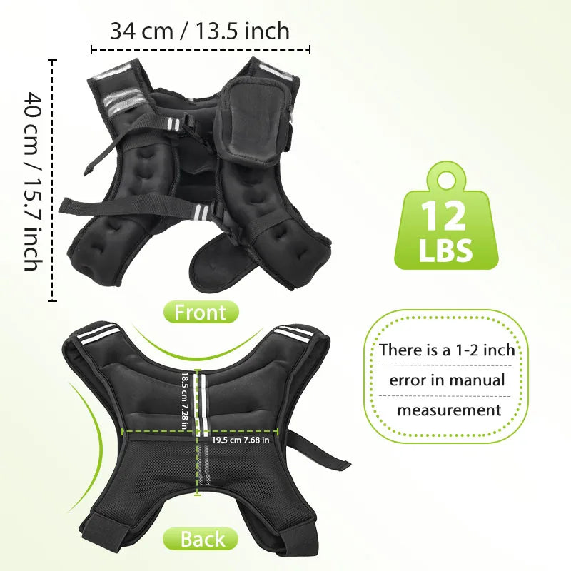 Iron Pellets Weighted Vest Reflective Stripe Running