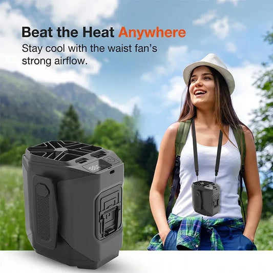 Portable Rechargeable Neck Cooling Fan With Flashlight