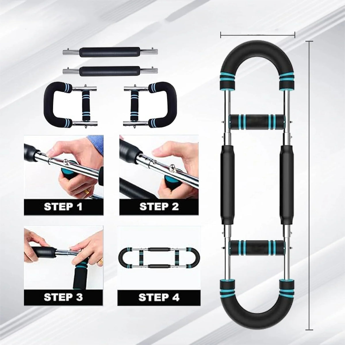 Adjustable Arm Trainer With Resistance Bands Chest Expander