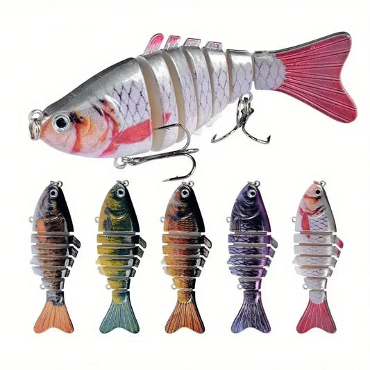 Five-Piece Multi Jointed Swimbait Lure Set