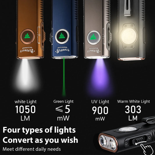 TrustFire MINIX3 Rechargeable EDC Flashlight 1050 Lumens
