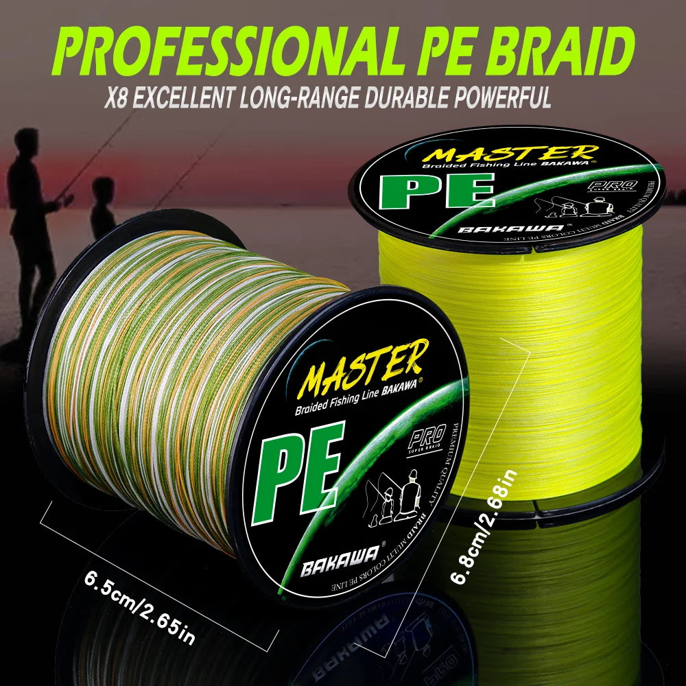 Bakawa Super Strong 8 Strand Braided PE Fishing Line