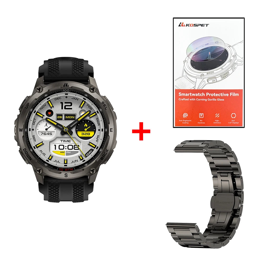 KOSPET Tank T4 GPS Smartwatch With Waterproof Design