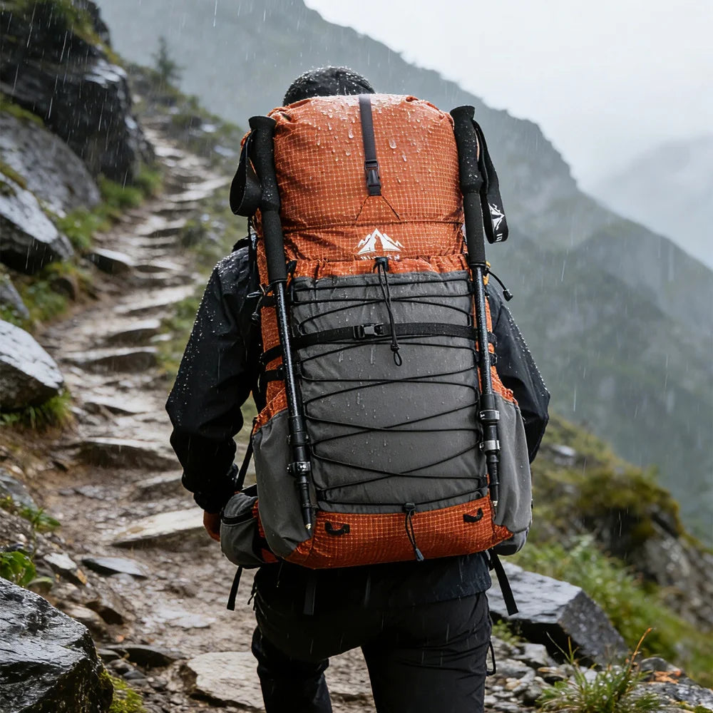 Night Cat Internal Frame Hiking Backpack With Rain Cover