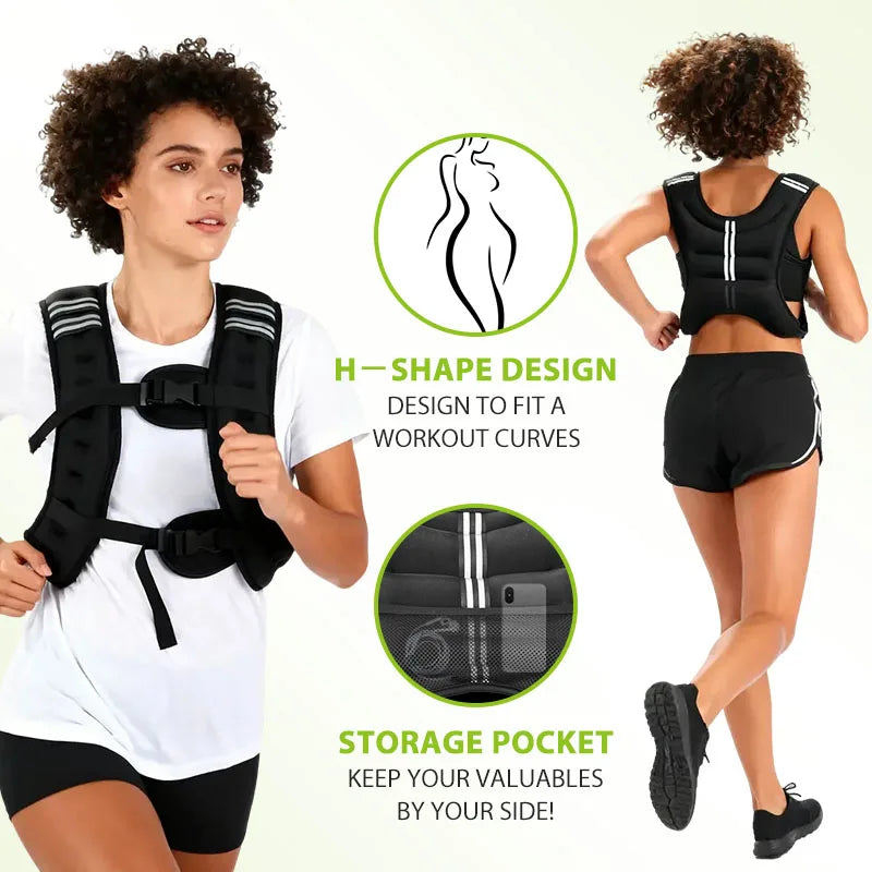 Iron Pellets Weighted Vest Reflective Stripe Running