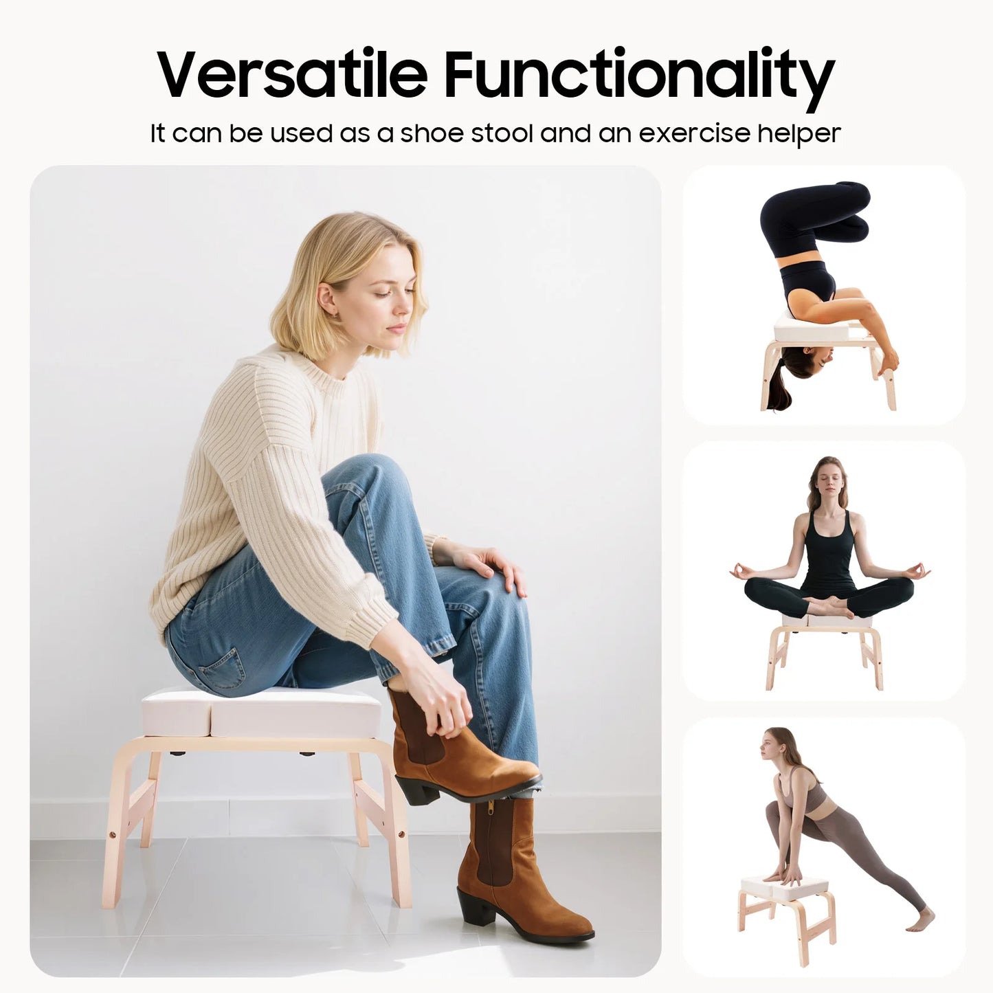 Yoga Headstand Bench Inversion Stool For Home Gym