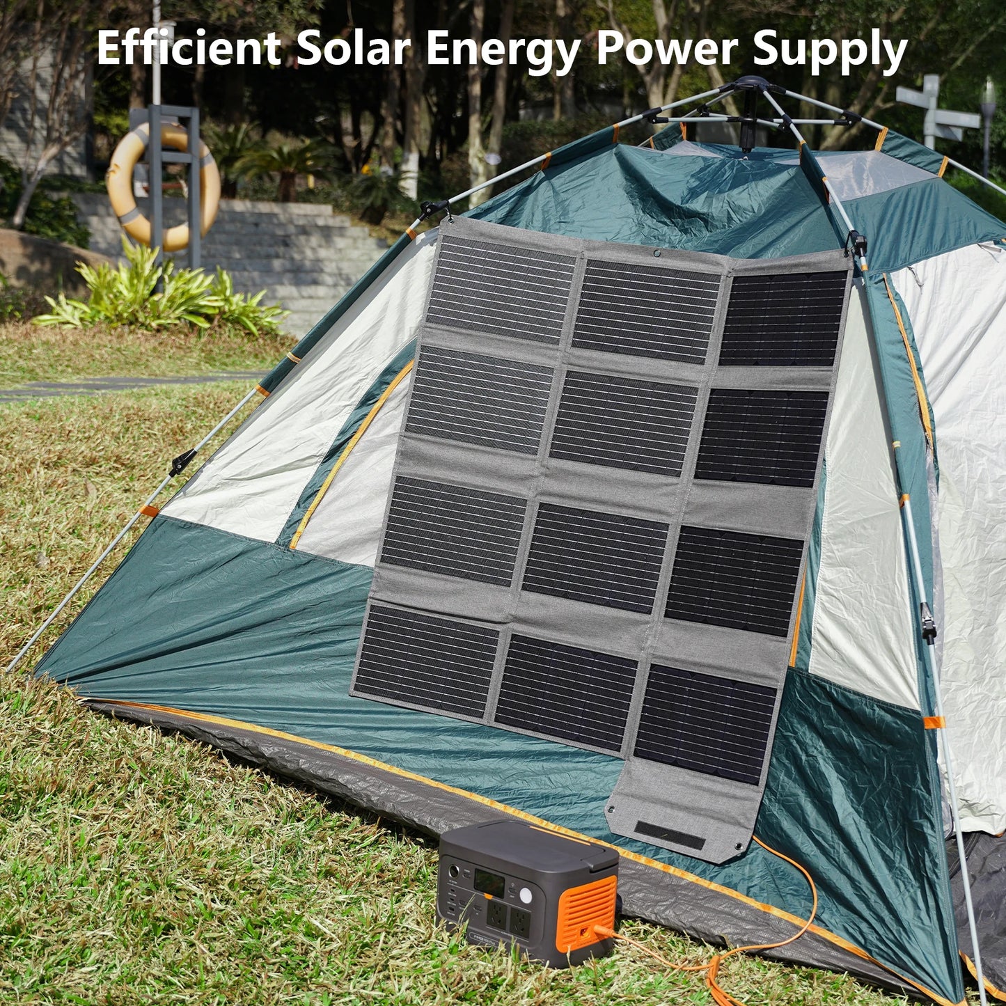 MHPOWOS 120W Foldable Solar Panel Outdoor Camping Charger