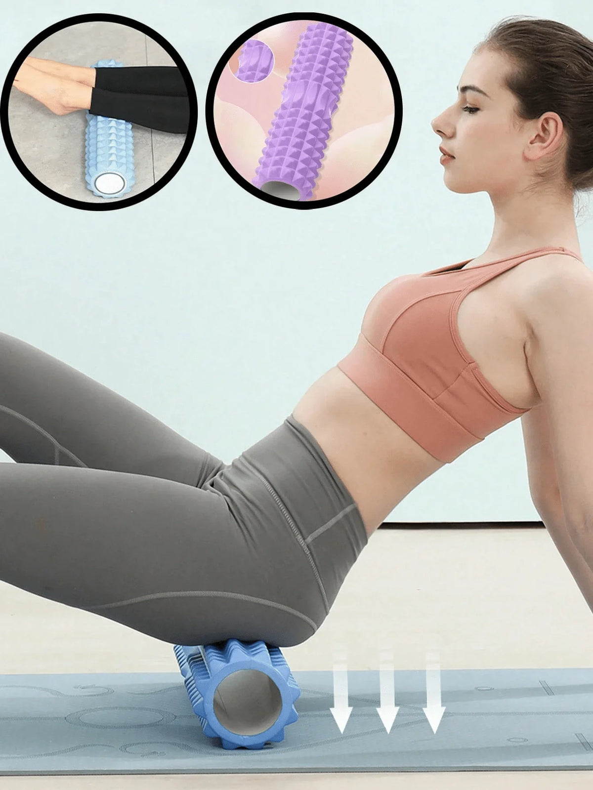 Foam Yoga Massage Roller Textured For Deep Tissue Massage
