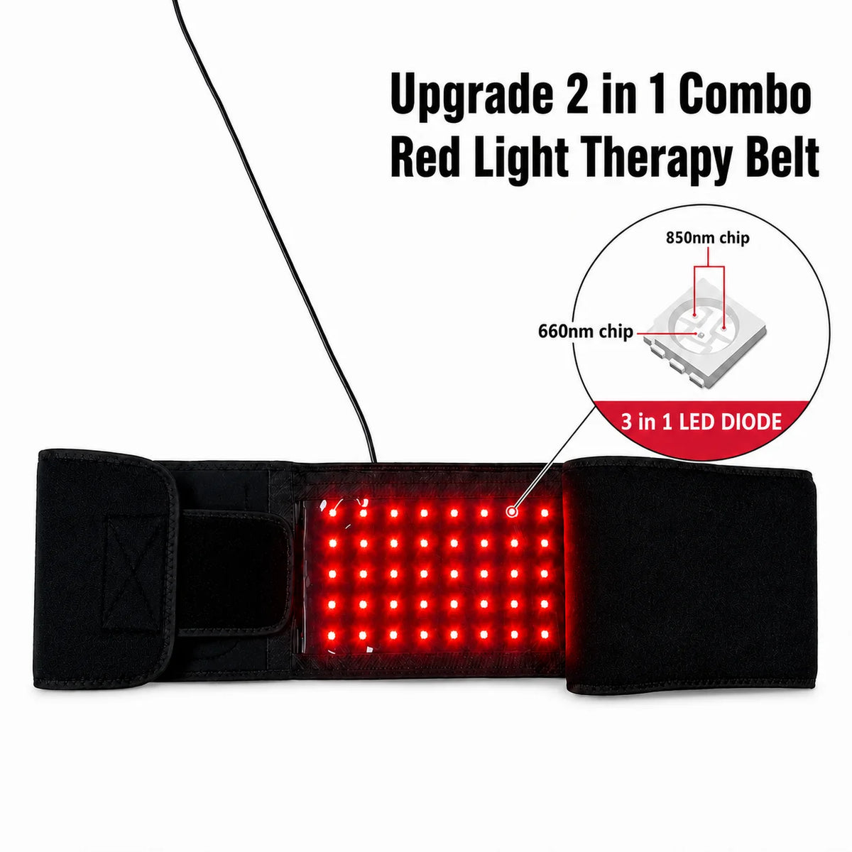 Red Light Therapy Belt 660nm 850nm Near Infrared Massage