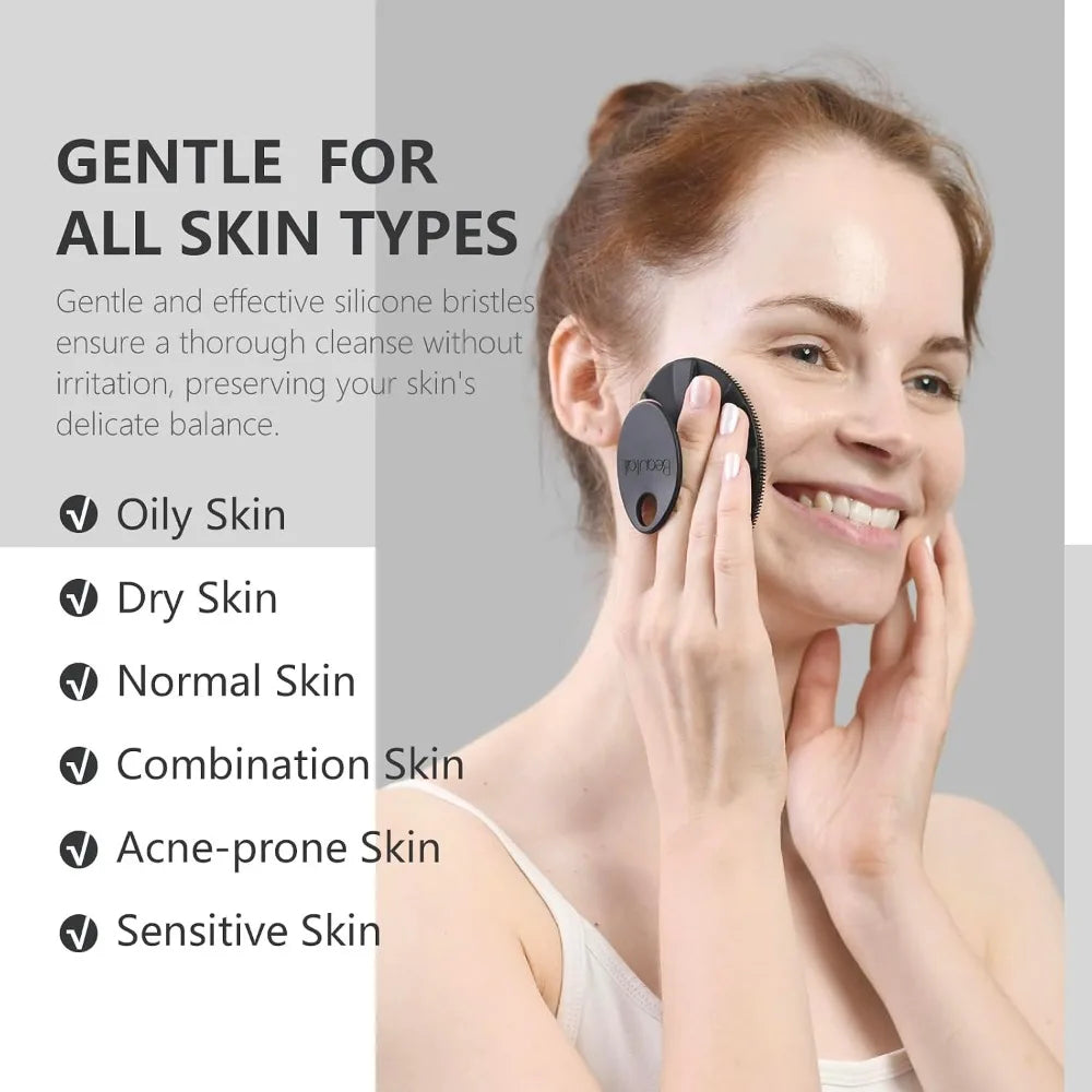 Silicone Face Scrubber 2 Pack Gentle Cleansing Brush