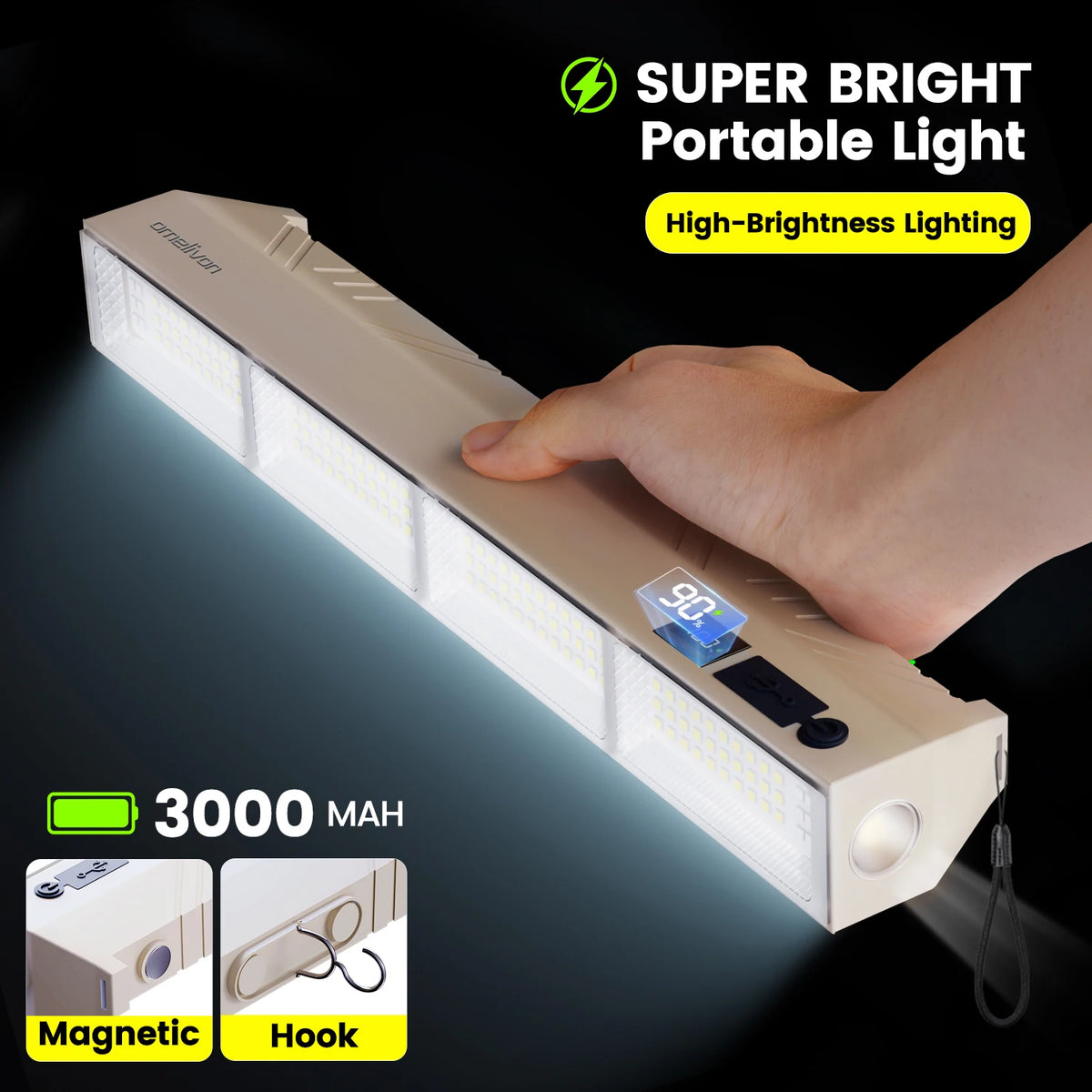 Rechargeable LED Camping Lantern With Hanging Hook