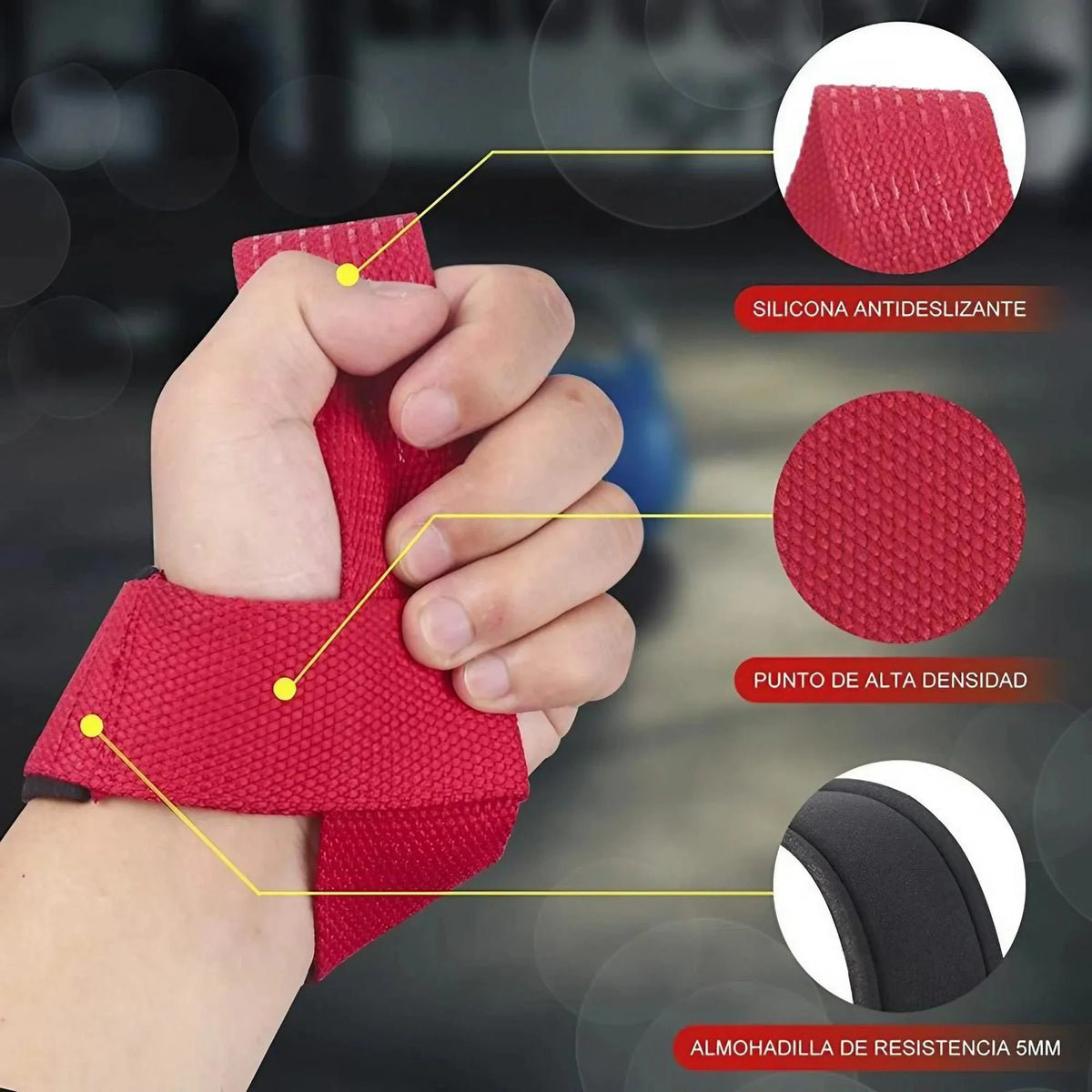 Heavy Duty Wrist Lifting Straps For Weightlifting Gym