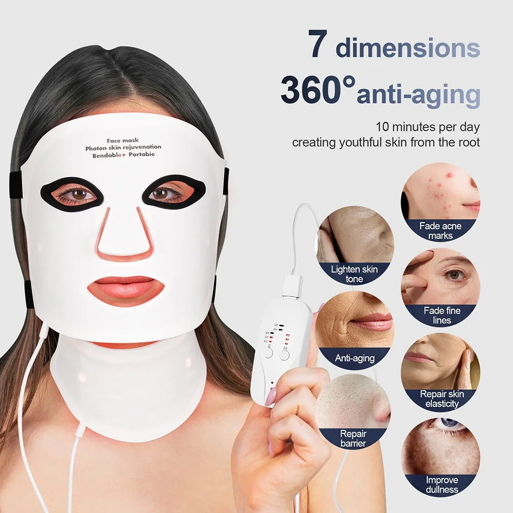 Foreverlily Silicone LED Mask With Neck Therapy