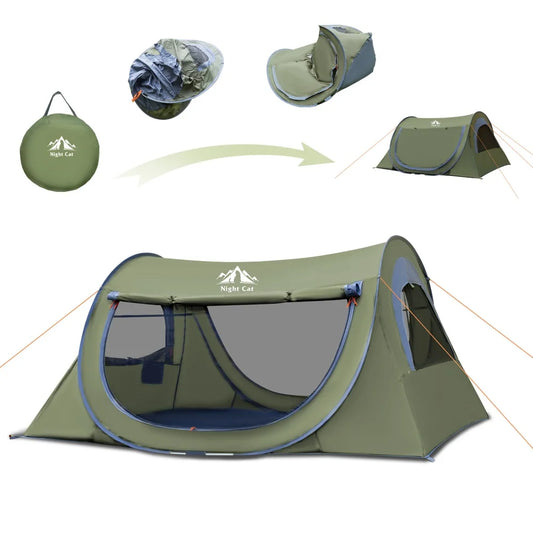 Night Cat 2 Person Pop Up Tent Waterproof Mosquito Net
