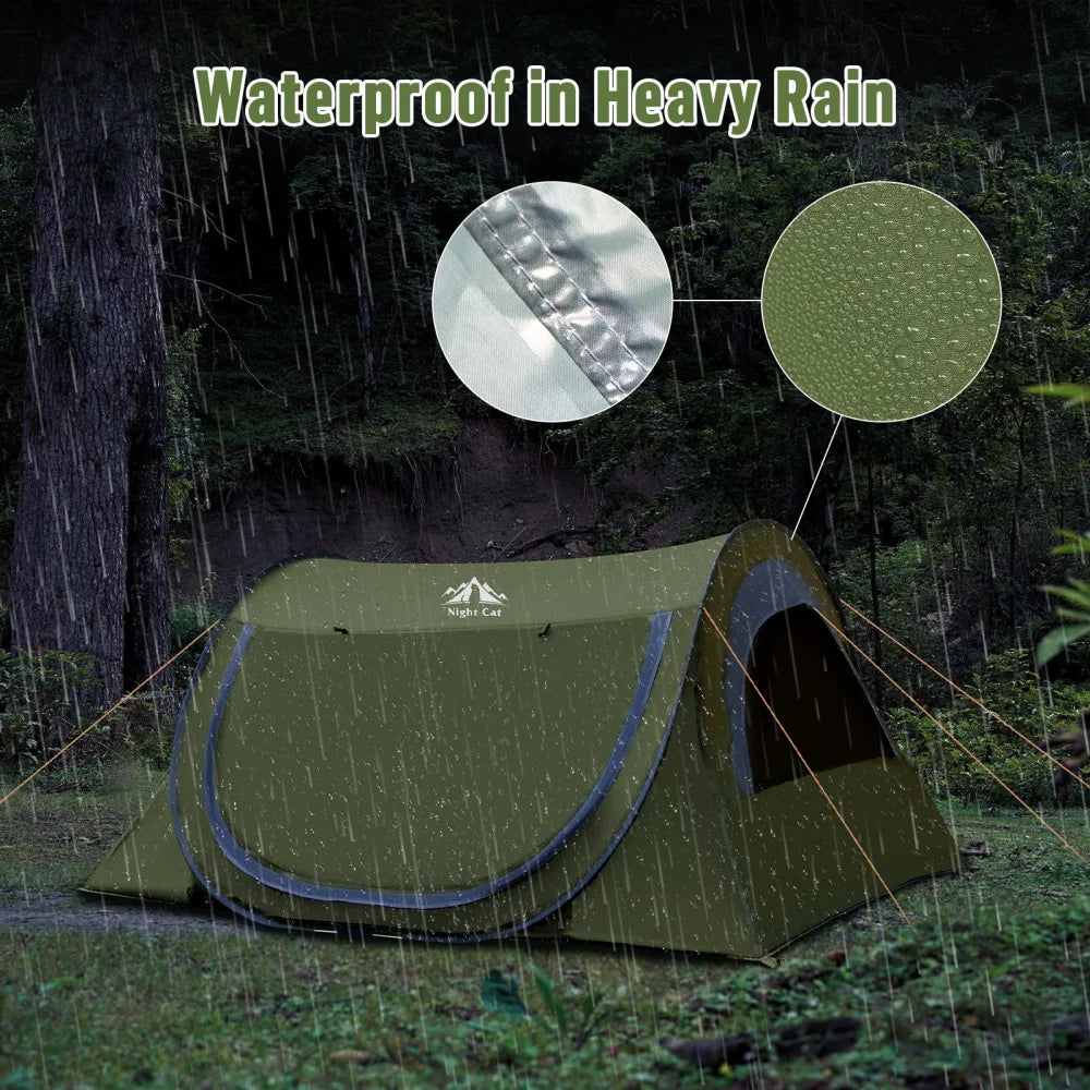 Night Cat 2 Person Pop Up Tent Waterproof Mosquito Net