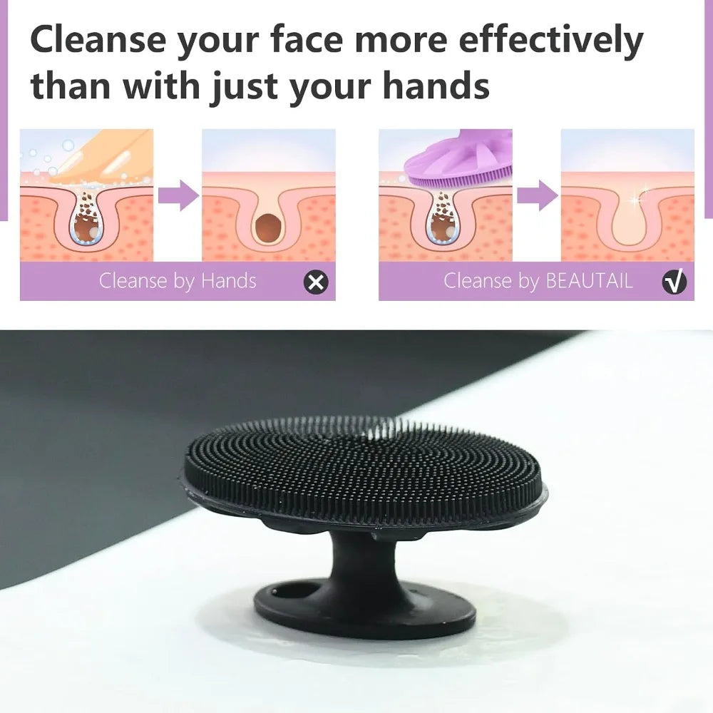 Silicone Face Scrubber 2 Pack Gentle Cleansing Brush