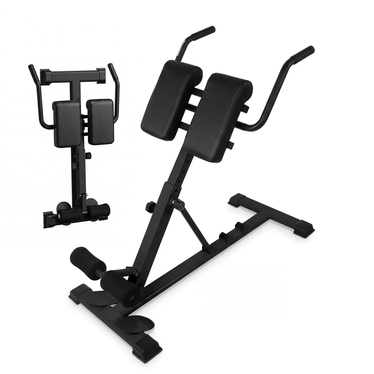 Roman Chair Hyperextension Bench For Home Gym, 330 lb Capacity Adjustable Back Extension Machine For Glutes Abs Core Hamstrings