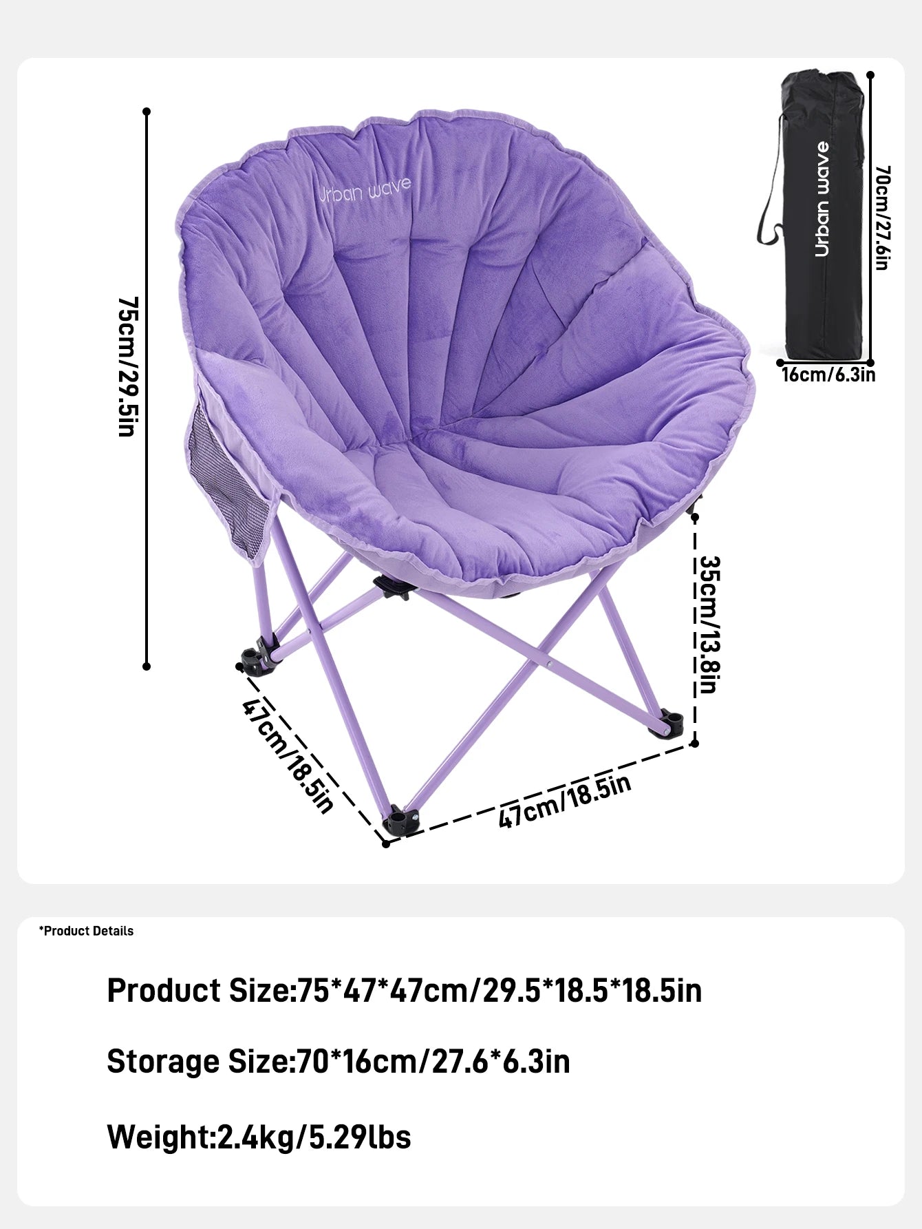 Heavy Duty Outdoor Folding Camp Chair 330 Lb Capacity