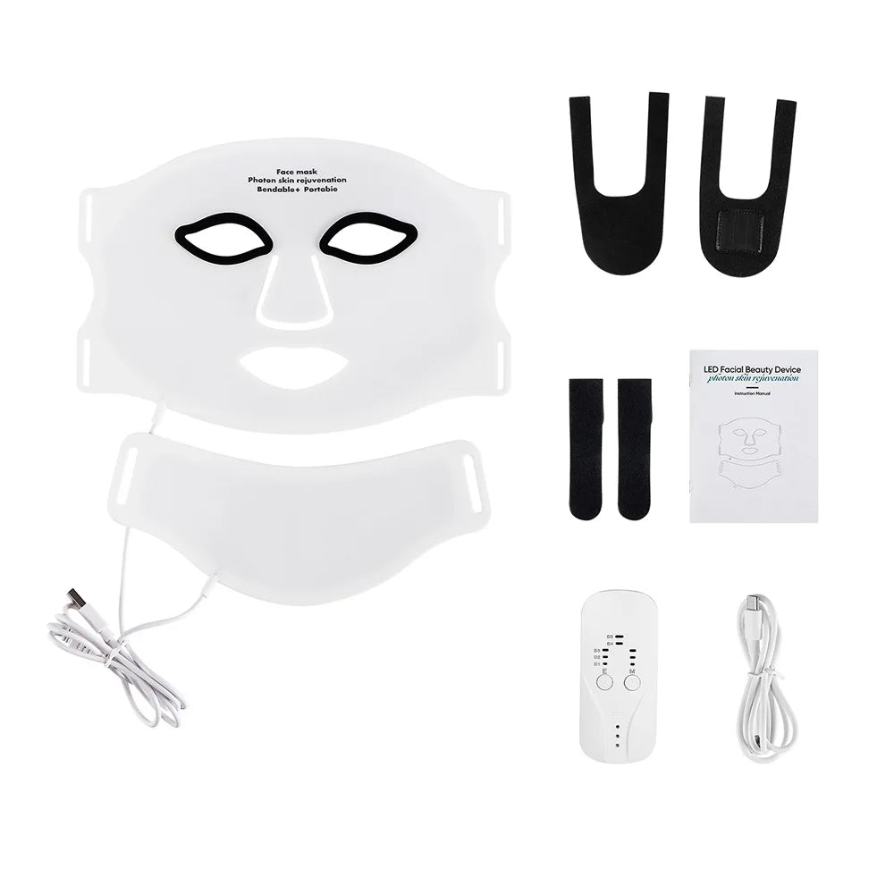 Foreverlily Silicone LED Mask With Neck Therapy
