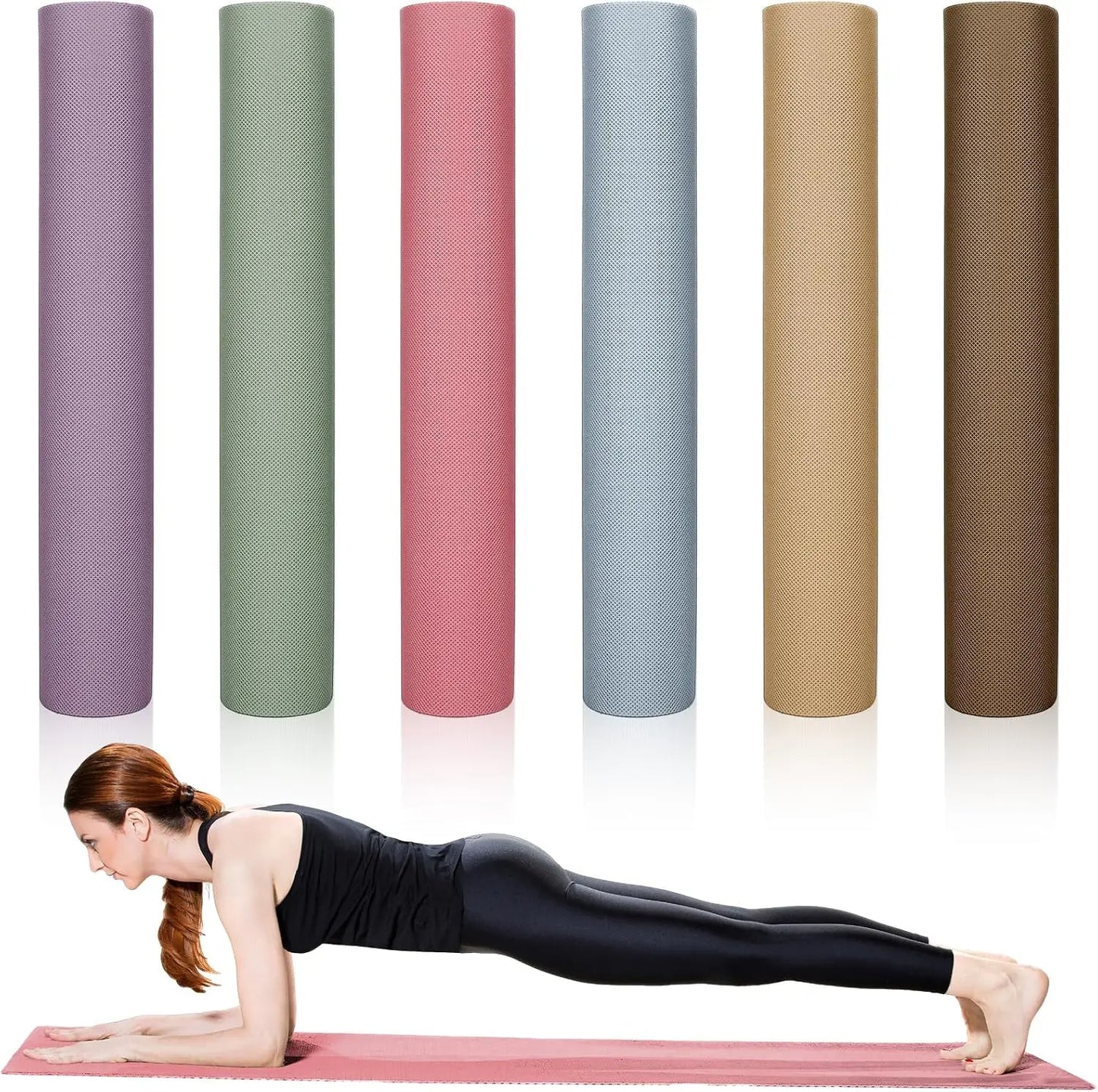 Tear Resistant Non Slip Yoga Mats For Home Exercise