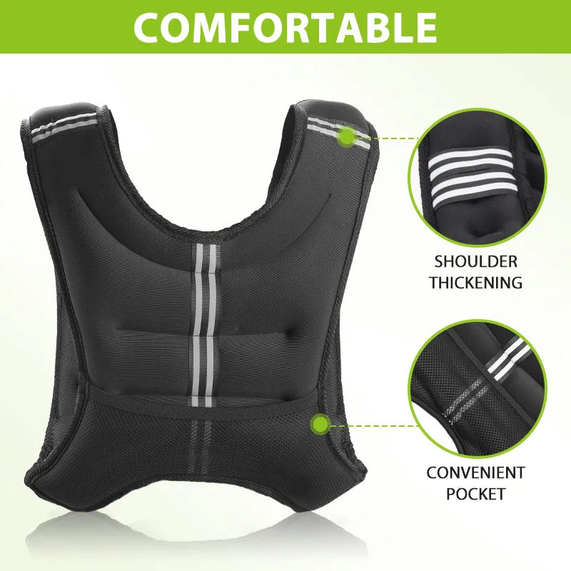 Iron Pellets Weighted Vest Reflective Stripe Running