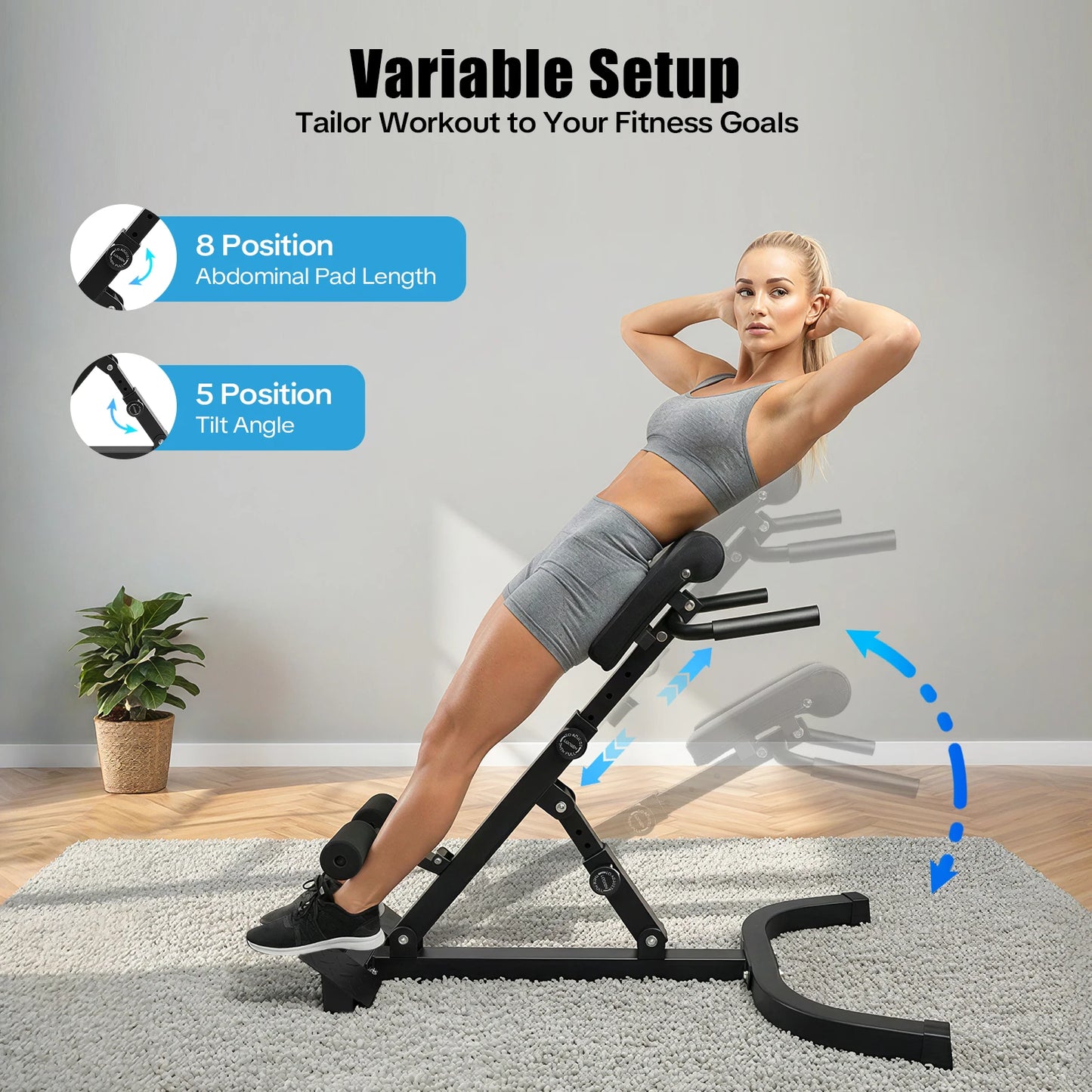 Roman Chair Back Extension Abdominal Workout Machine