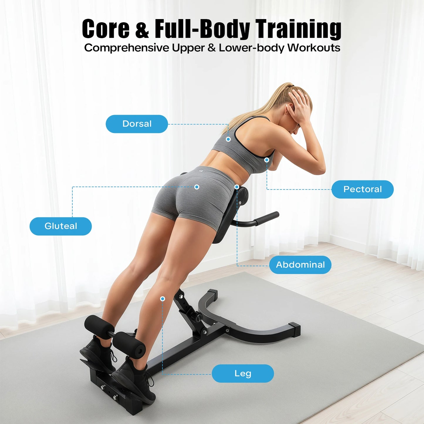 Roman Chair Back Extension Abdominal Workout Machine