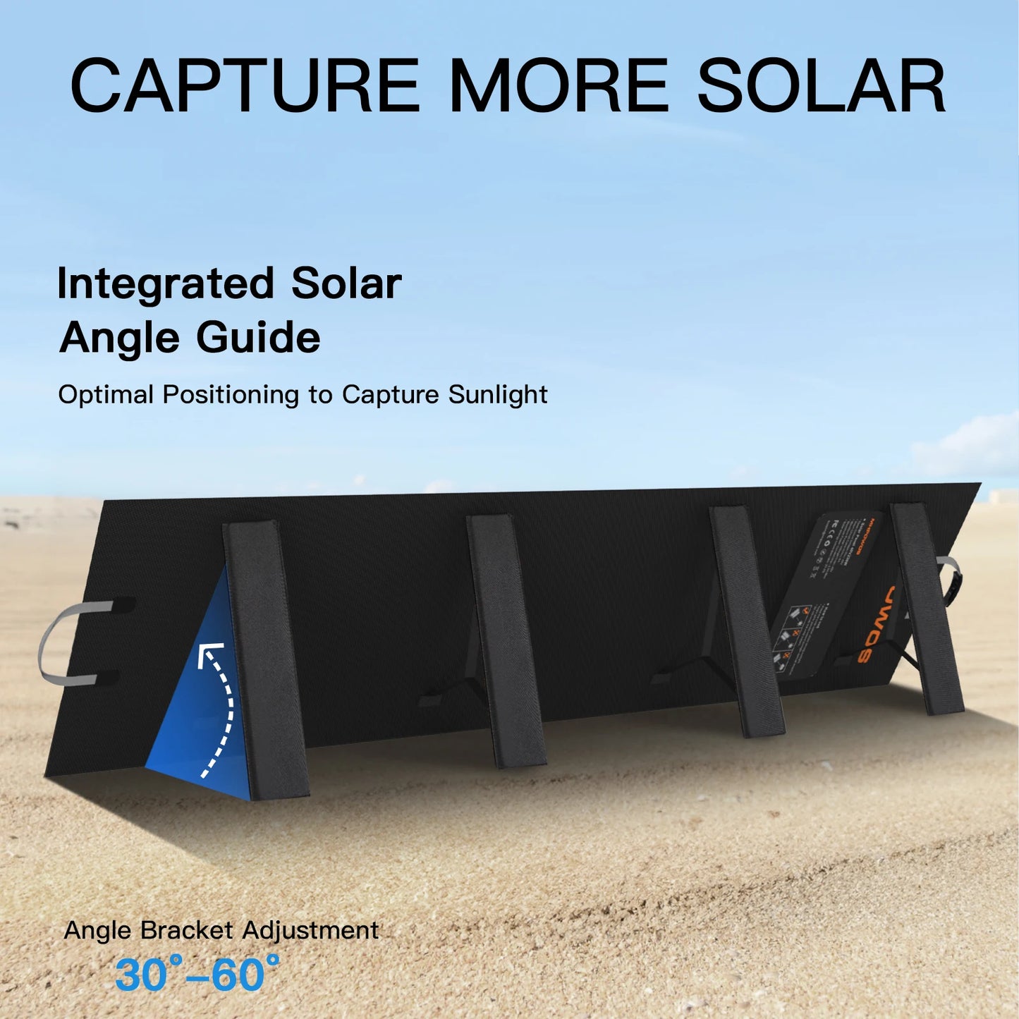 MHPOWOS 220W Foldable Solar Panel For Power Station
