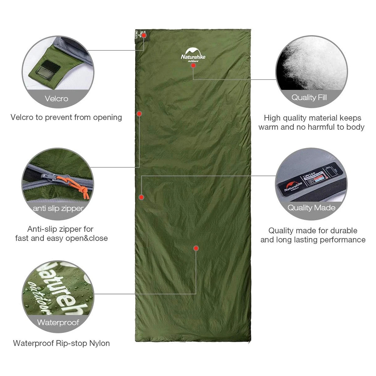 Naturehike Ultralight Sleeping Bag LW180 Envelope