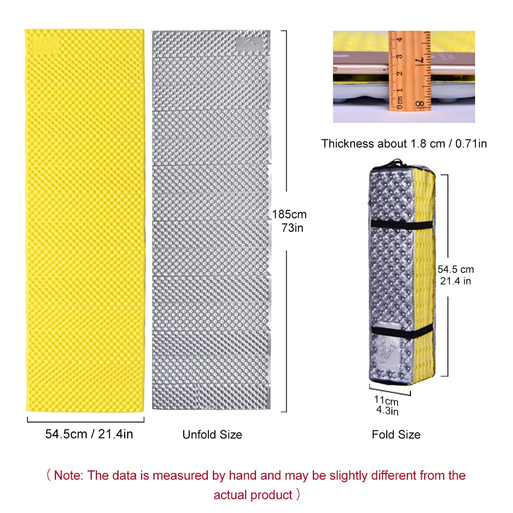 Widesea Portable Camping Sleeping Pad Waterproof Foam Mat