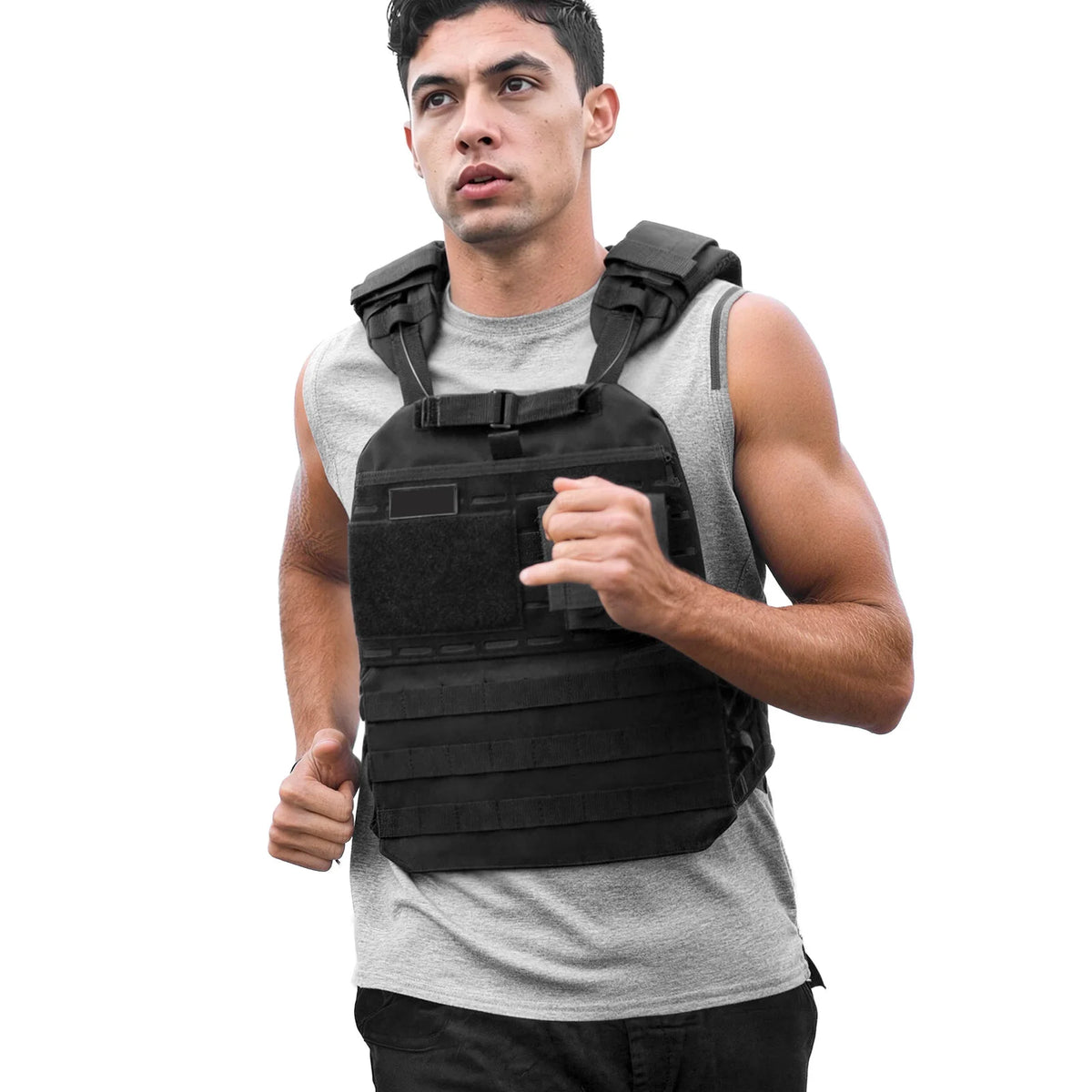 Weighted Vest With Shoulder Pads And Reflective Stripe