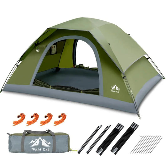 Night Cat Double Layer Camping Tent Lightweight Waterproof