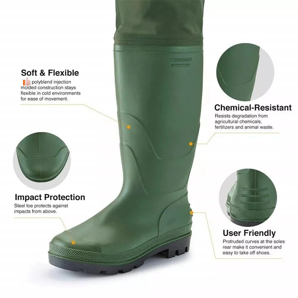 Night Cat Unisex Waterproof Fishing Chest Wader With Boots
