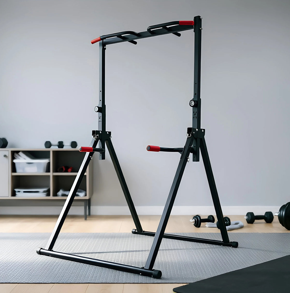 Adjustable Pull Up Bar 200kg Foldable Gym Station