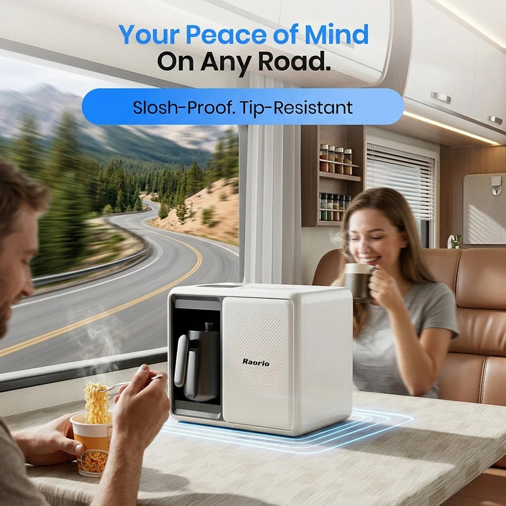 Countertop Reverse Osmosis Water Filter System with Detachable Kettle, Portable RO Purifier for Home & RV, Instant Hot Water