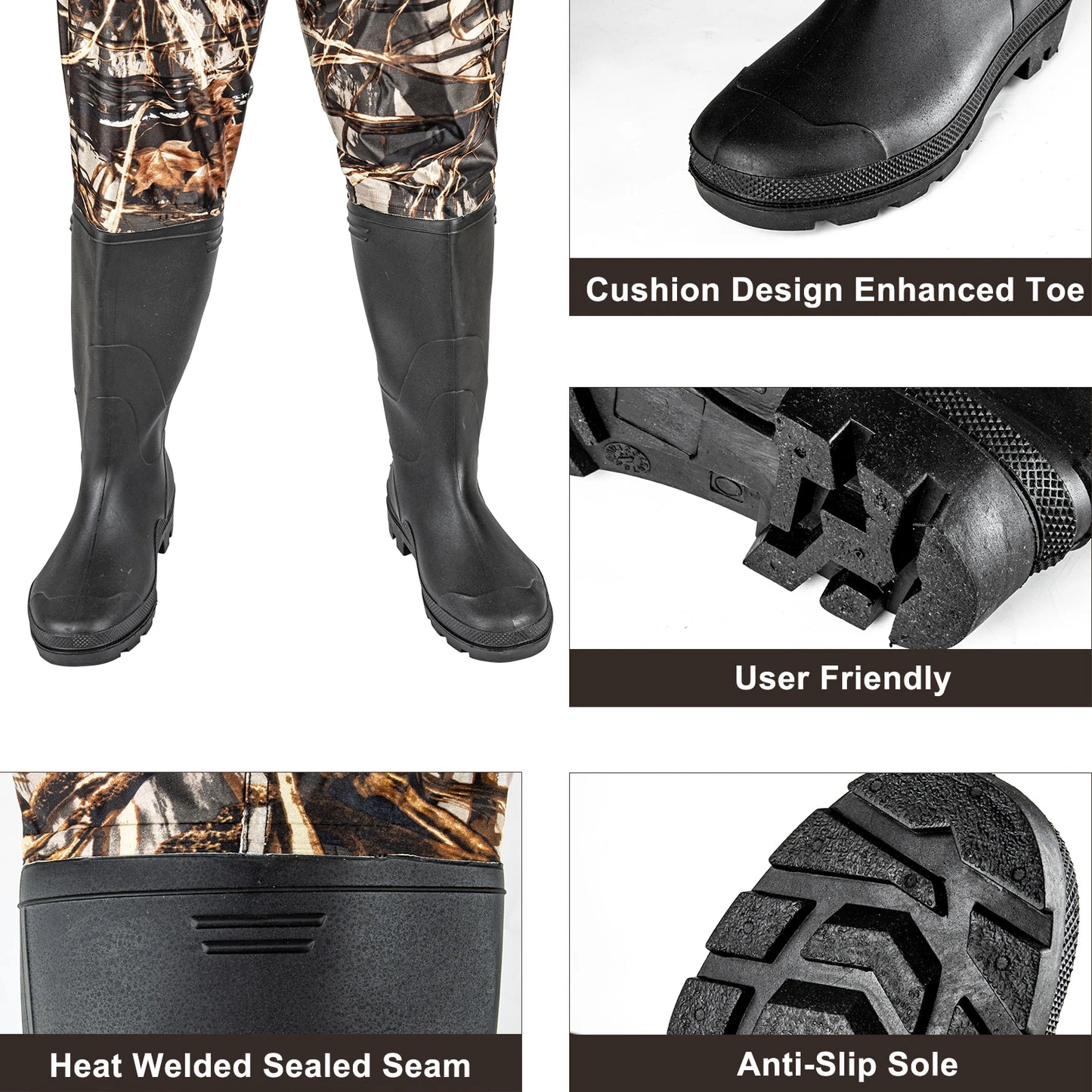 Night Cat Waterproof Chest Waders With Bootfoot Belt