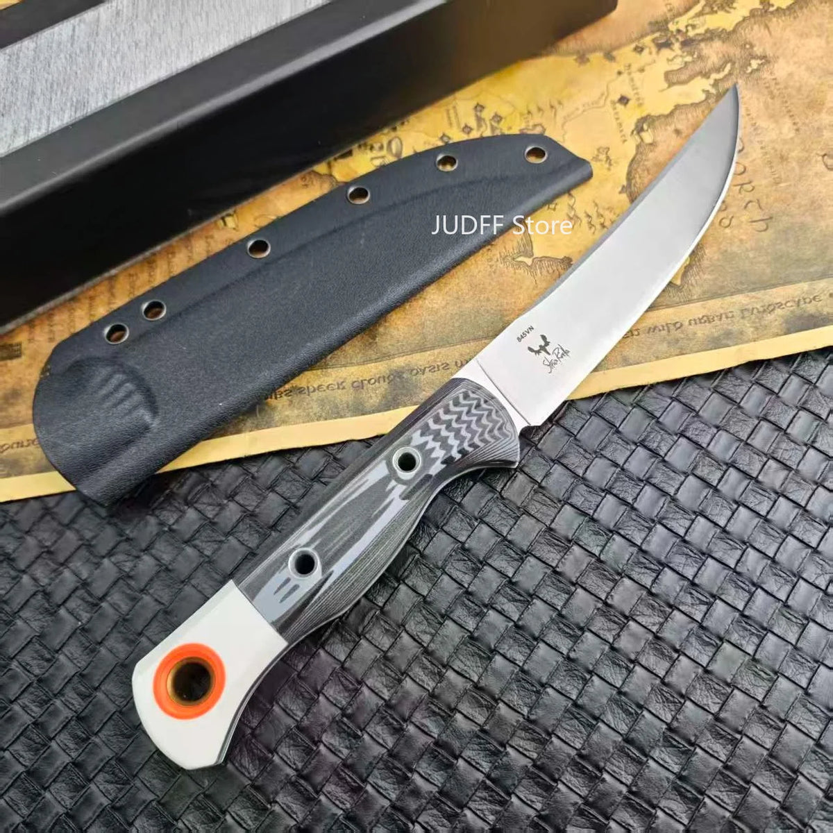 Meatcrafter BM 15500 Camping Adventure Practical Fixed Blade Knife Multipurpose Wilderness Hiking Meat Cutting Tools Nylon Fiber Handle