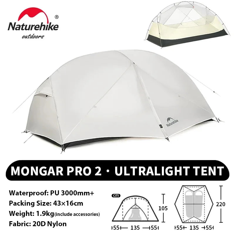 Naturehike Mongar PRO Double Layer Ultralight Camping Tent