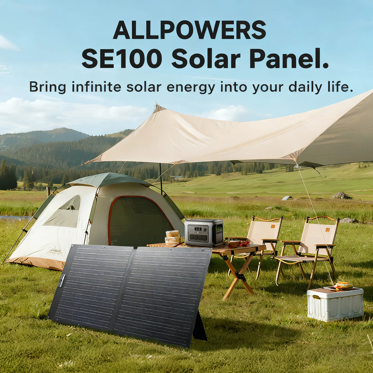 ALLPOWERS SE100 100W Foldable Solar Panel Waterproof Outdoor