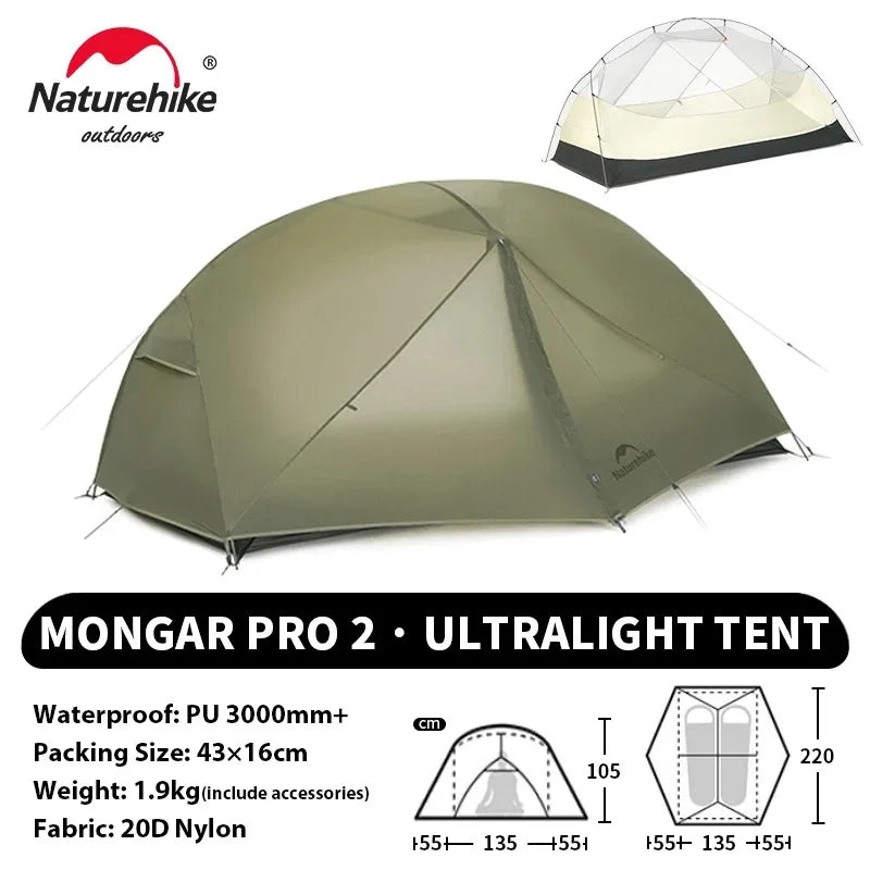 Naturehike Mongar PRO Double Layer Ultralight Camping Tent