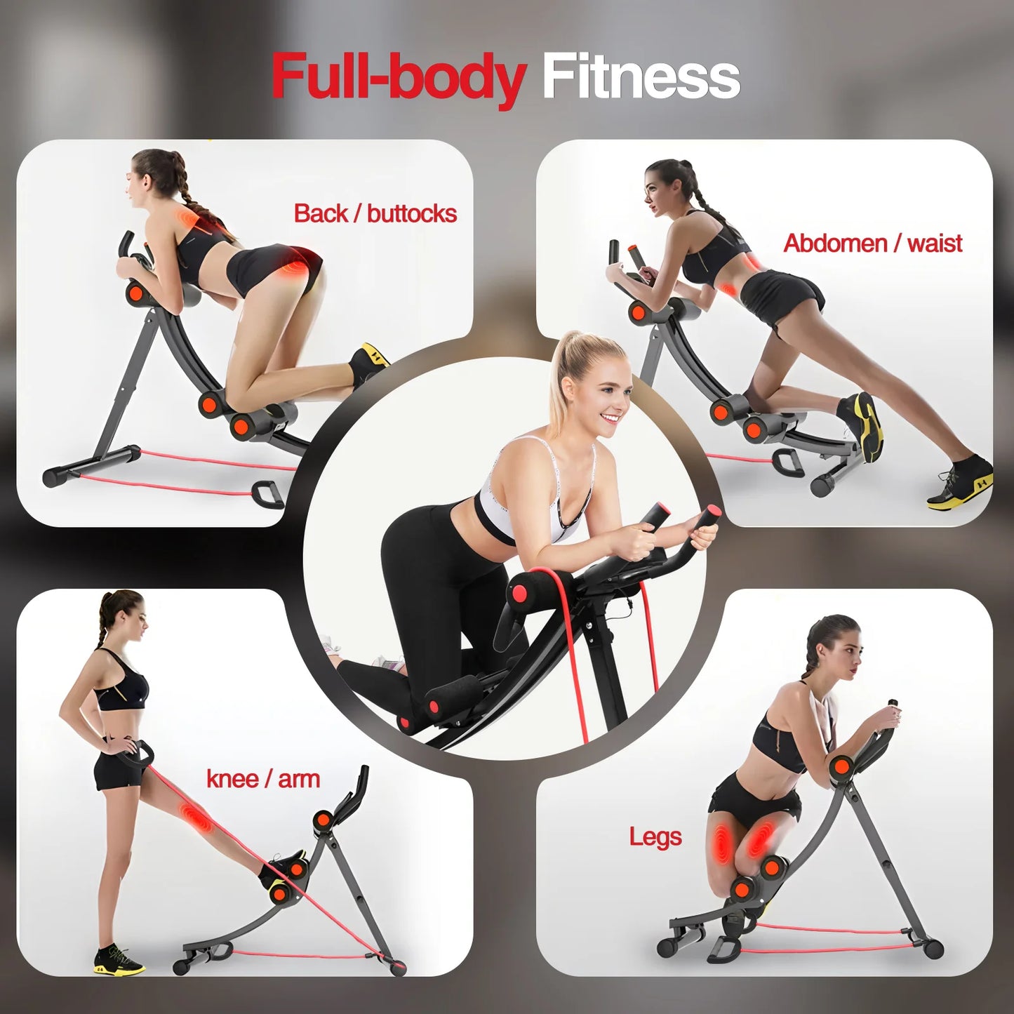 Foldable Ab Machine For Home Gym Core Strength Trainer